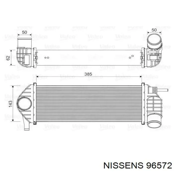 Система охолодження наддувочного повітря Nissens 96572 ціна, від 112.63 USD