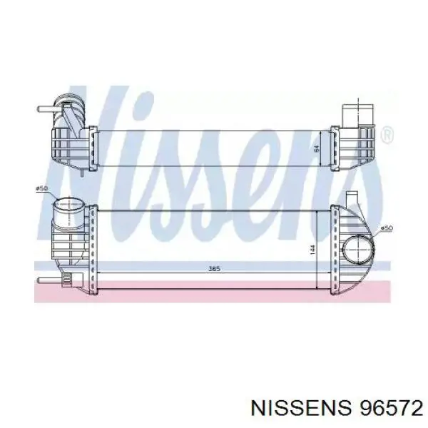 Купити 96572 Nissens Радіатор интеркуллера