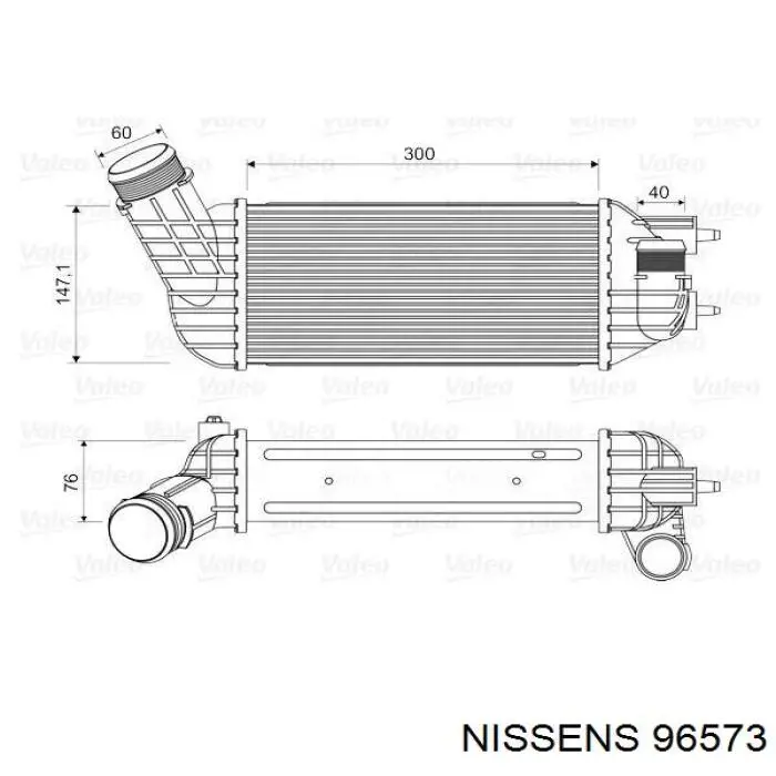 Система охолодження наддувочного повітря Nissens 96573 ціна, від 91.97 USD