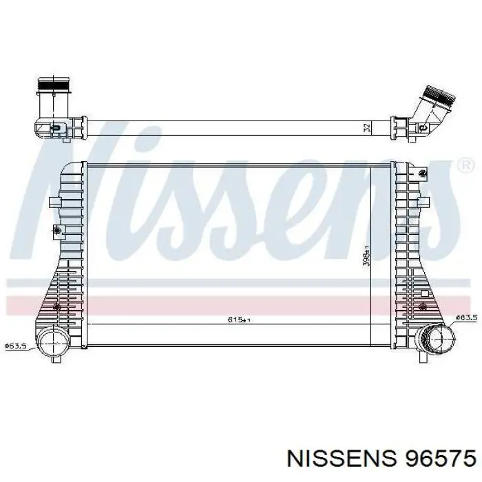 Купити 96575 Nissens Радіатор интеркуллера