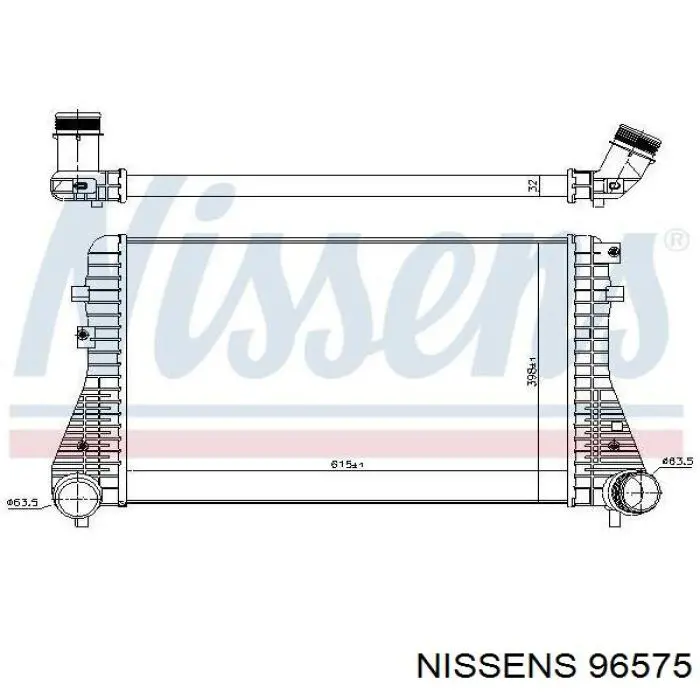 Інтеркулер 96575 Nissens