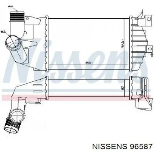 96587 Nissens Охолоджувач наддувочного повітря