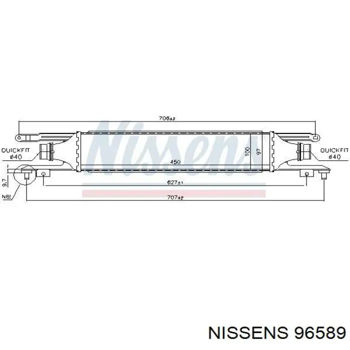 Купити 96589 Nissens Радіатор интеркуллера