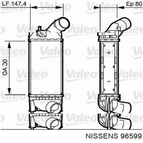 Купити 96599 Nissens Радіатор интеркуллера