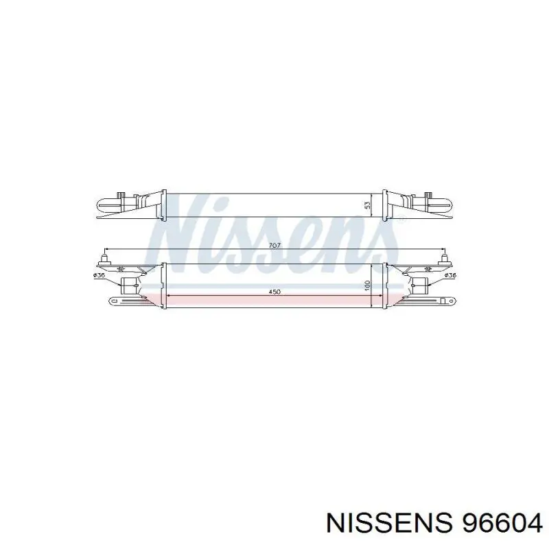 96604 Nissens радіатор интеркуллера