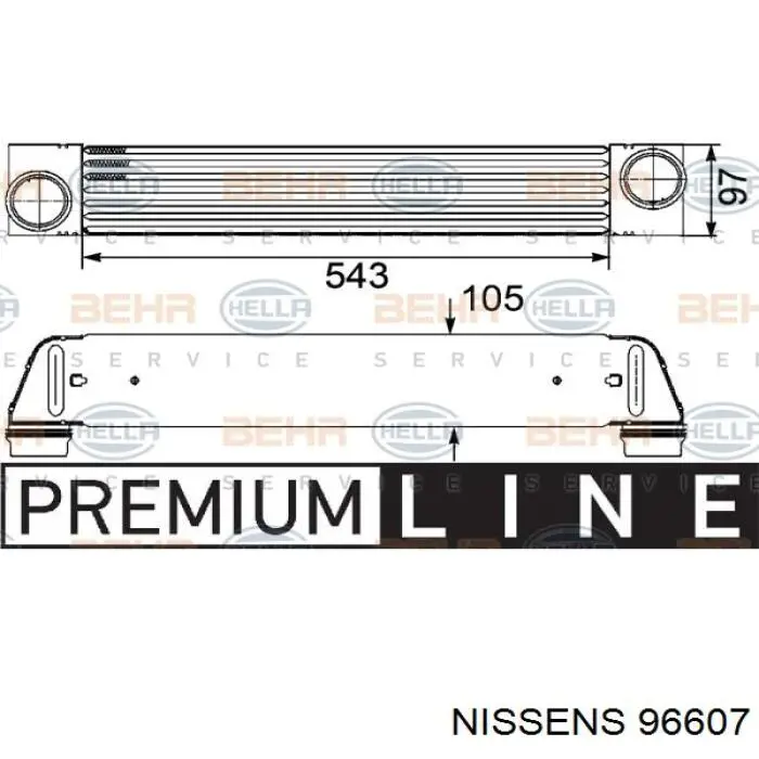 96607 Nissens радіатор интеркуллера