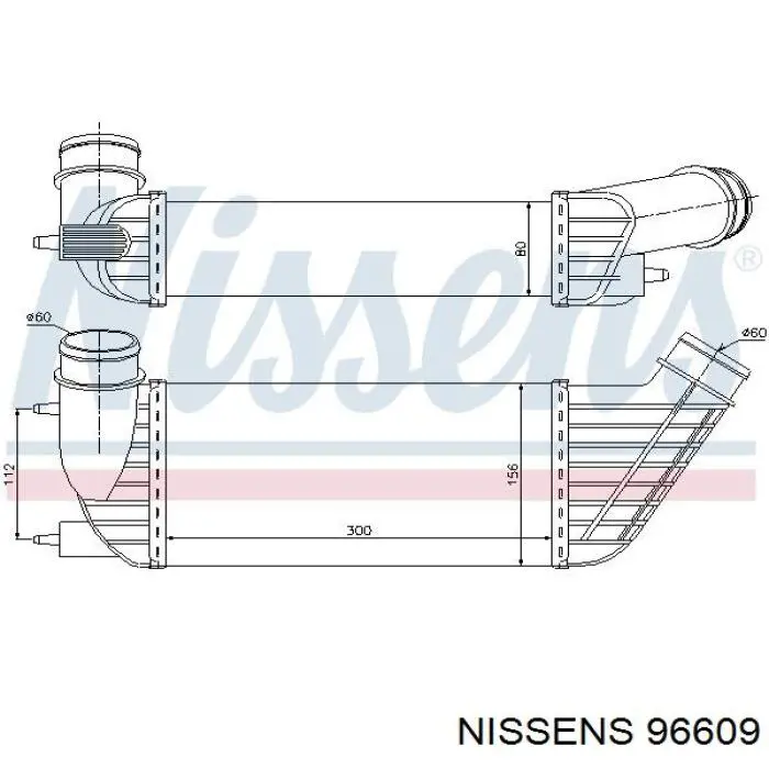 96609 Nissens радіатор интеркуллера