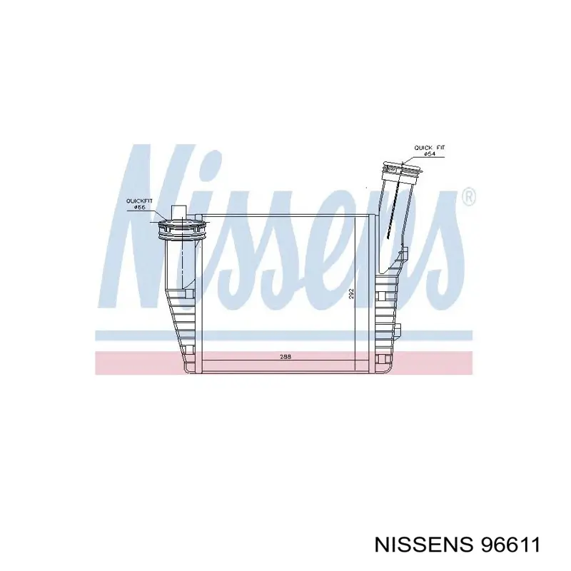 Система охолодження наддувочного повітря Nissens 96611 ціна, від 138.96 USD