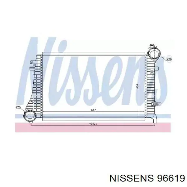 Радіатор інтеркулера Nissens 96619