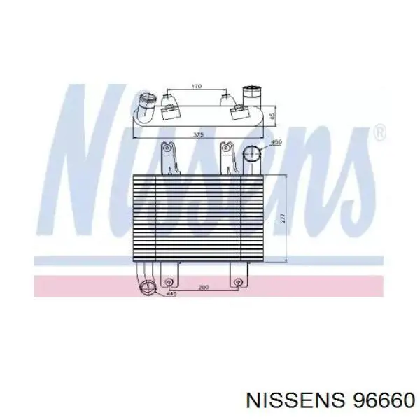Купити NIS96660 Nissens Радіатор интеркуллера