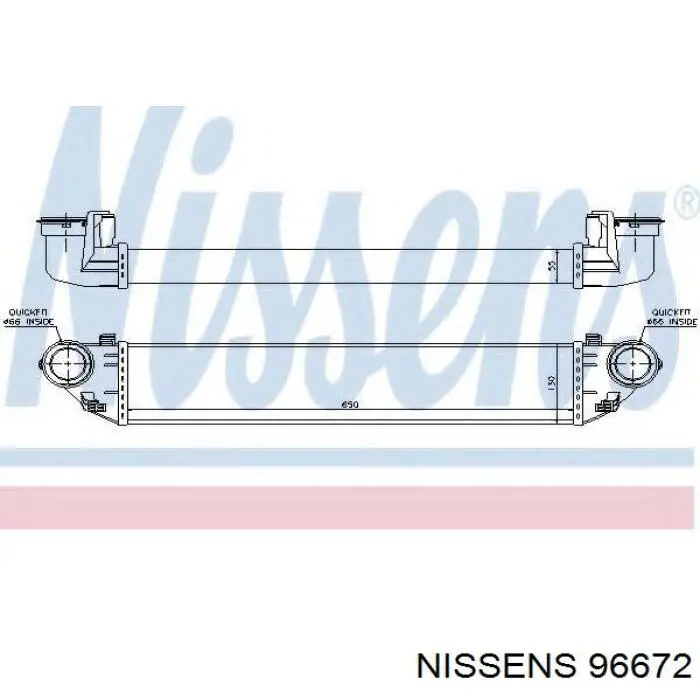 96672 Nissens радіатор интеркуллера