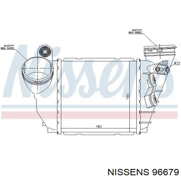 96679 Nissens Охолоджувач наддувочного повітря