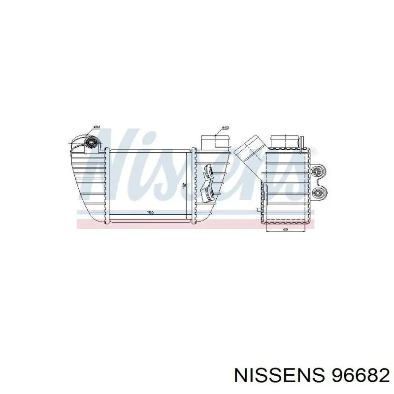96682 Nissens Охолоджувач наддувочного повітря
