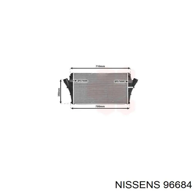 96684 Nissens радіатор интеркуллера