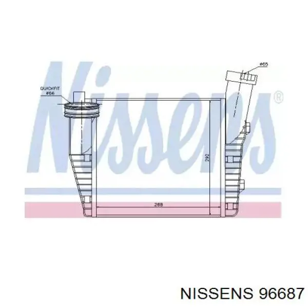 96687 Nissens радіатор интеркуллера