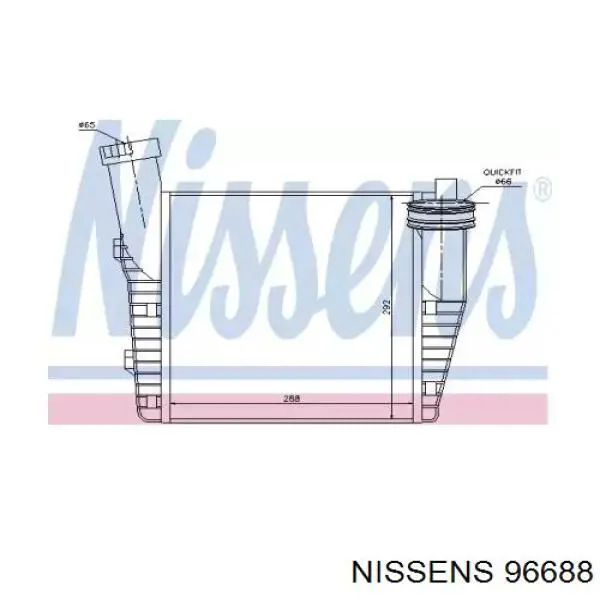 Купити 96688 Nissens Радіатор интеркуллера