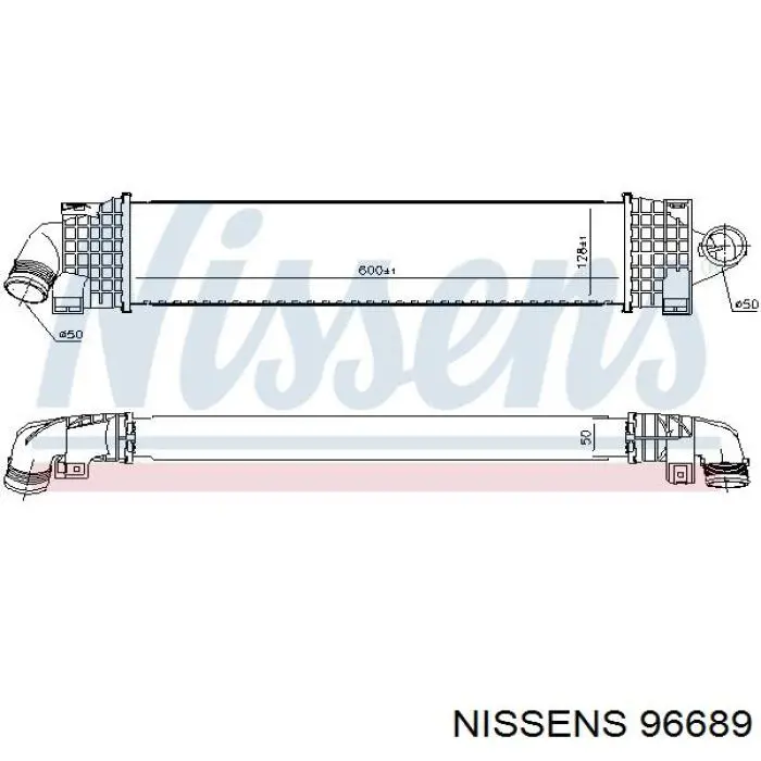 Купити 96689 Nissens Радіатор интеркуллера