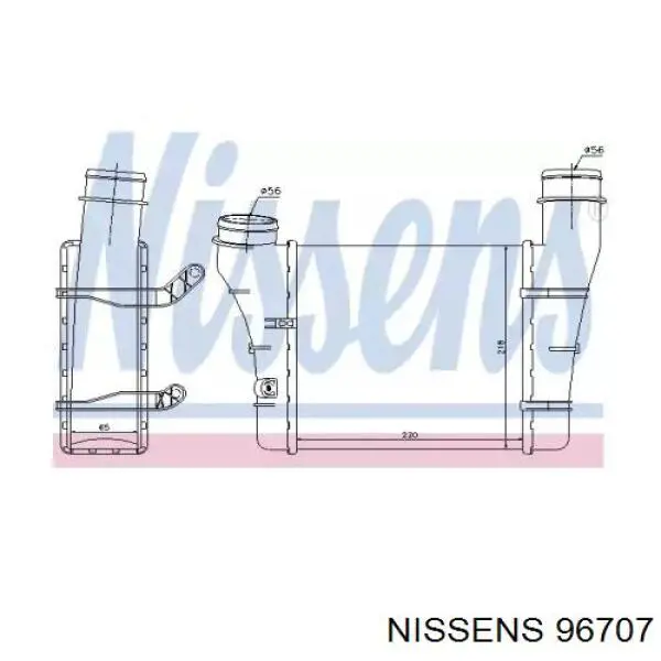 Купити 96707 Nissens Радіатор интеркуллера