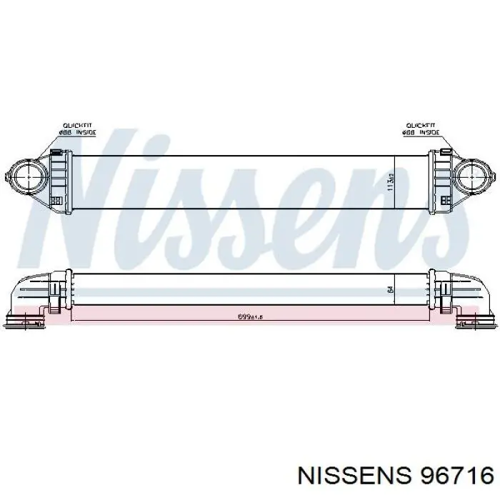 96716 Nissens радіатор интеркуллера