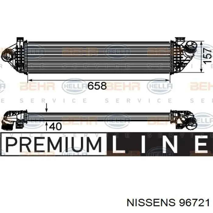 Купити 96721 Nissens Радіатор интеркуллера