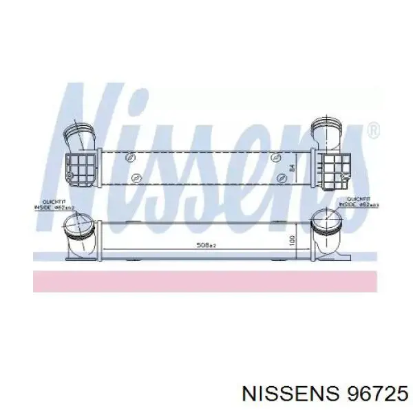96725 Nissens радіатор интеркуллера