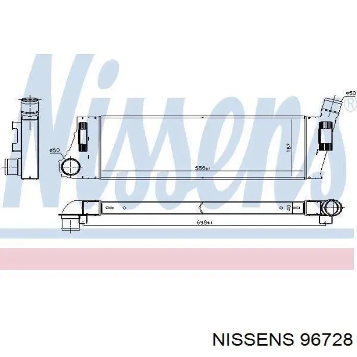 96728 Nissens радіатор интеркуллера