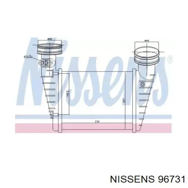 Купити 96731 Nissens Радіатор интеркуллера