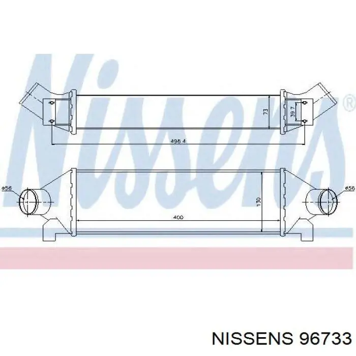 Купити 96733 Nissens Радіатор интеркуллера