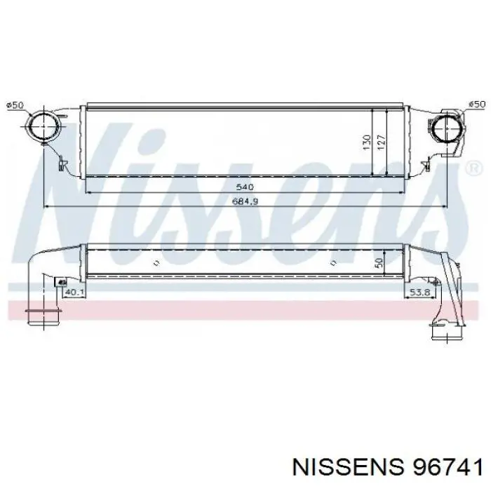 96741 Nissens радіатор интеркуллера