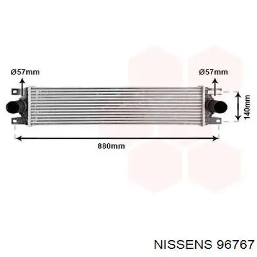 Система охолодження наддувочного повітря Nissens 96767 ціна, від 109.43 USD