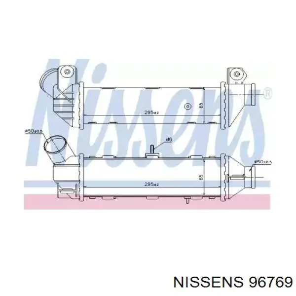 Радіатор интеркуллера 96769 Nissens