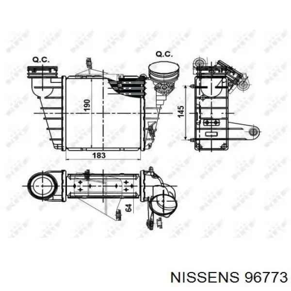 Радіатор інтеркулера Nissens 96773