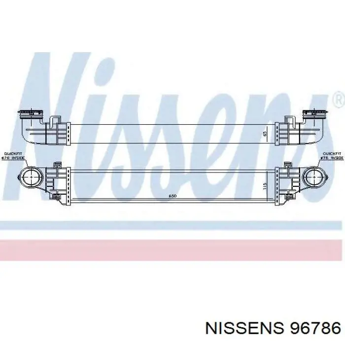Купити 96786 Nissens Радіатор интеркуллера