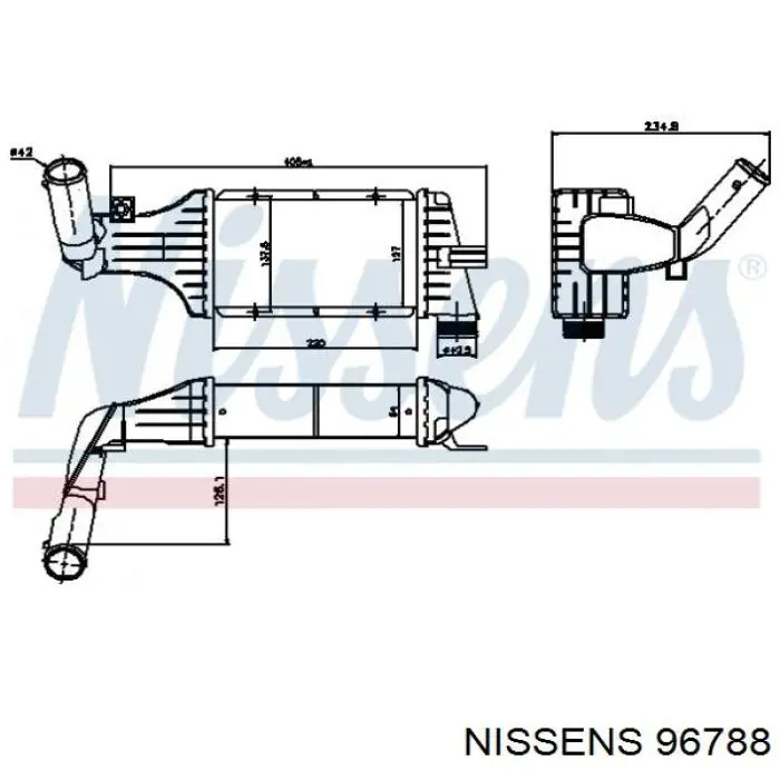 96788 Nissens радіатор интеркуллера