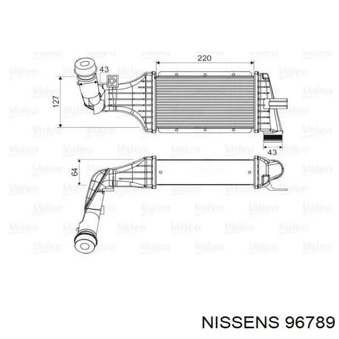 96789 Nissens радіатор интеркуллера