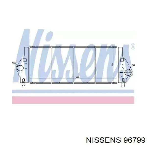96799 Nissens Охолоджувач наддувочного повітря
