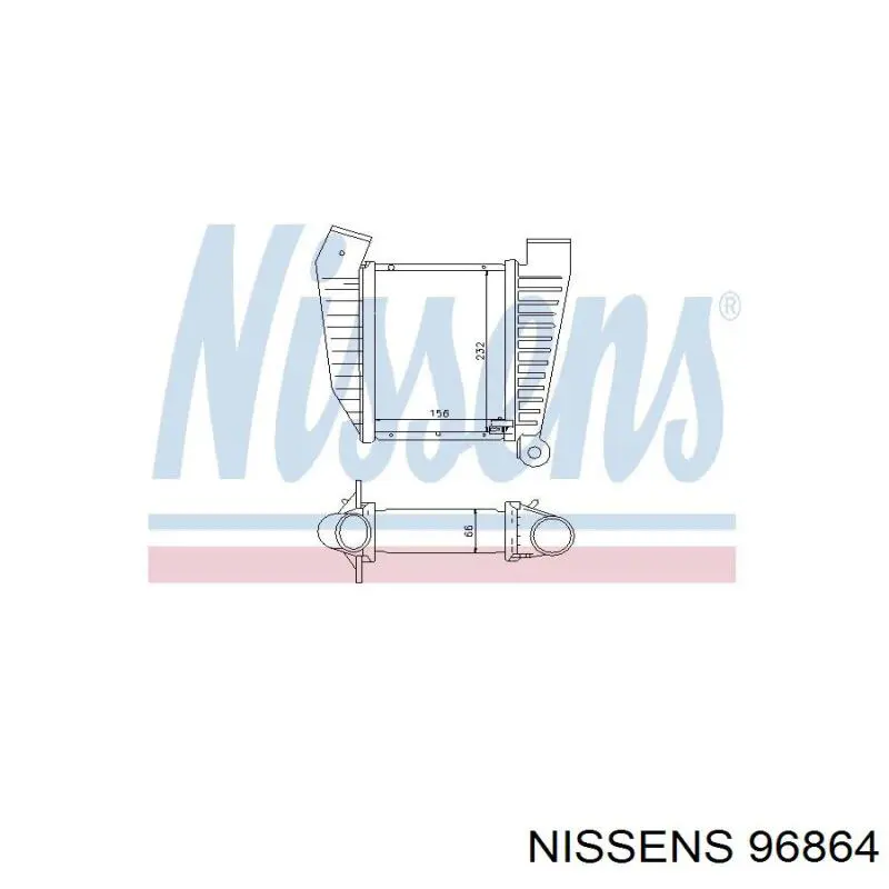 Купити 96864 Nissens Радіатор интеркуллера