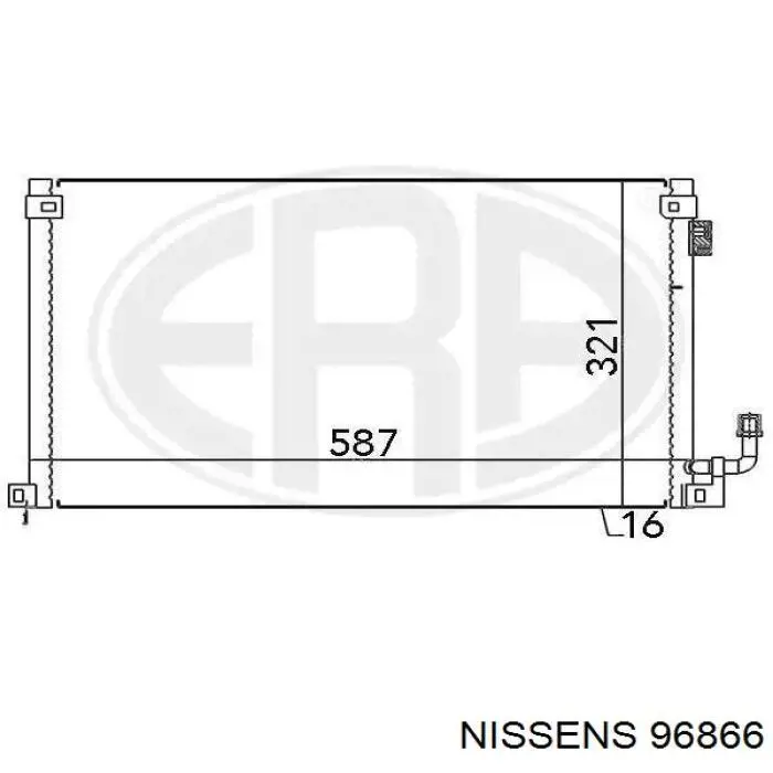 96866 Nissens Охолоджувач наддувочного повітря