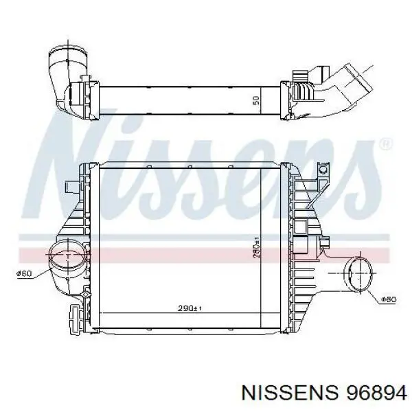 96894 Nissens радіатор интеркуллера
