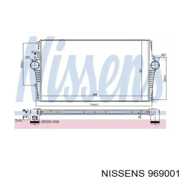 Система охолодження наддувочного повітря Nissens 969001 ціна, від 124.11 USD