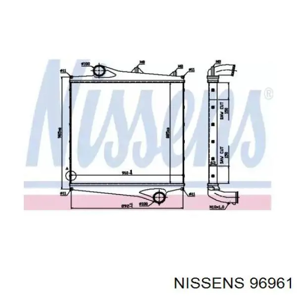 Система охолодження наддувочного повітря Nissens 96961 ціна, від 591.17 USD