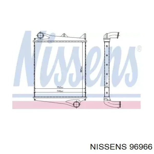 Купити 96966 Nissens Радіатор интеркуллера