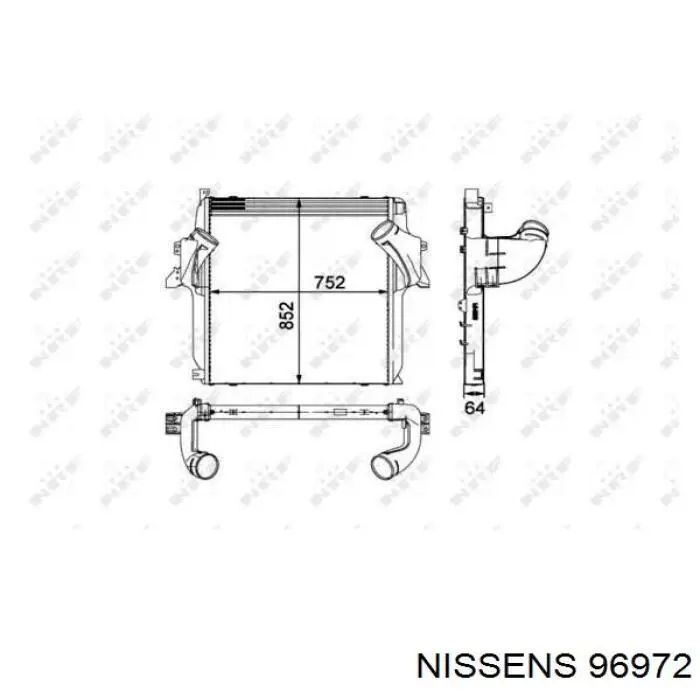 Інтеркулер 96972 Nissens