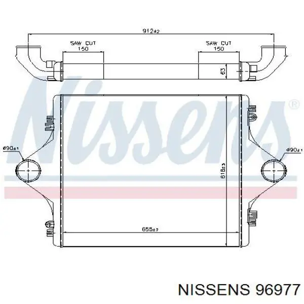 96977 Nissens радіатор интеркуллера