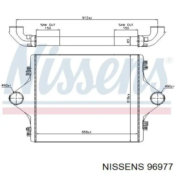 Система охолодження наддувочного повітря Nissens 96977 ціна, від 378.19 USD