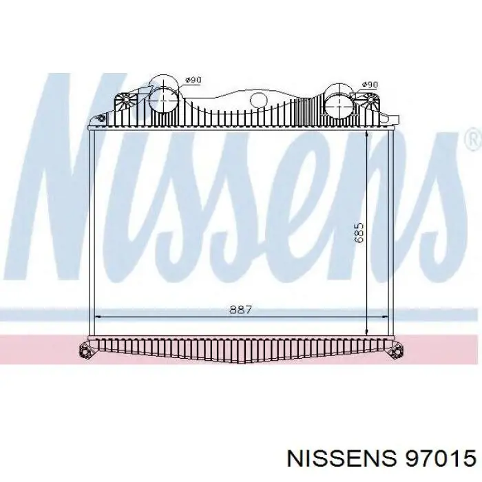 97015 Nissens радіатор интеркуллера