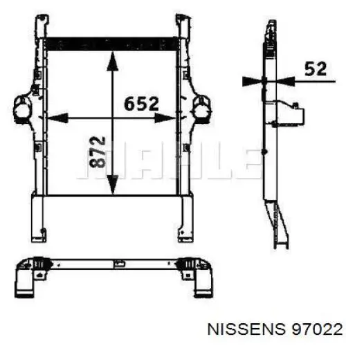 Система охолодження наддувочного повітря Nissens 97022 ціна, від 594.04 USD