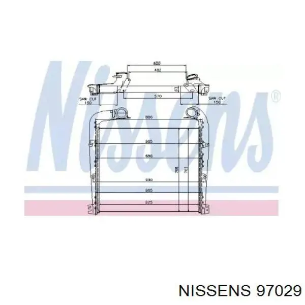 Система охолодження наддувочного повітря Nissens 97029 ціна, від 575.00 USD