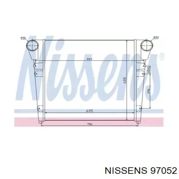 Система охолодження наддувочного повітря Nissens 97052 ціна, від 527.36 USD