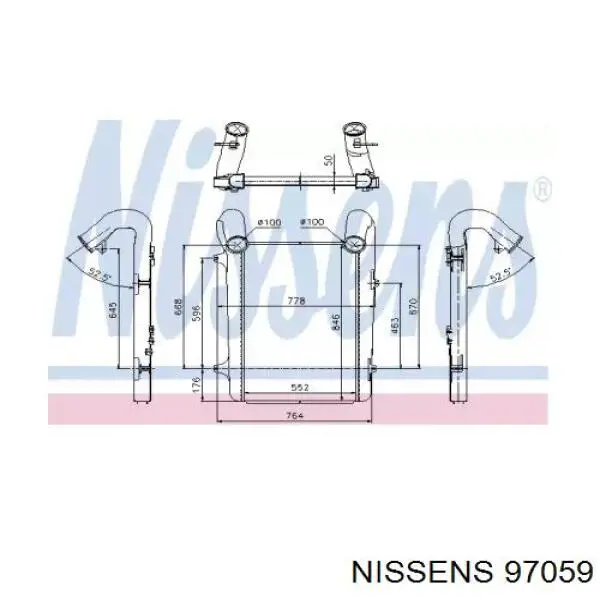 Система охолодження наддувочного повітря Nissens 97059 ціна, від 561.45 USD
